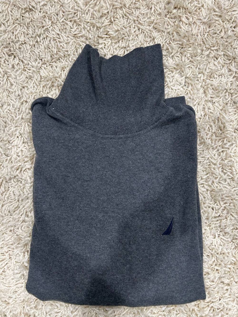 Nautica Men's Dark Charcoal Turtleneck Sweater